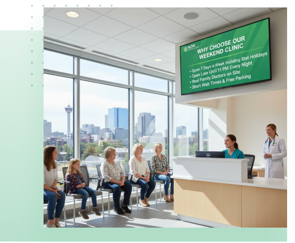 Why choose Now Medical Clinic - experienced doctors and extended hours in Calgary